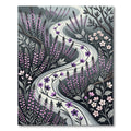 Purple Wildflower Flowing Stream Rug