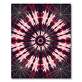 Crimson White Spiderweb Mandala Rug