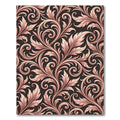 Rose Gold Baroque Floral Vines Rug