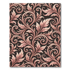 Rose Gold Baroque Floral Vines Rug