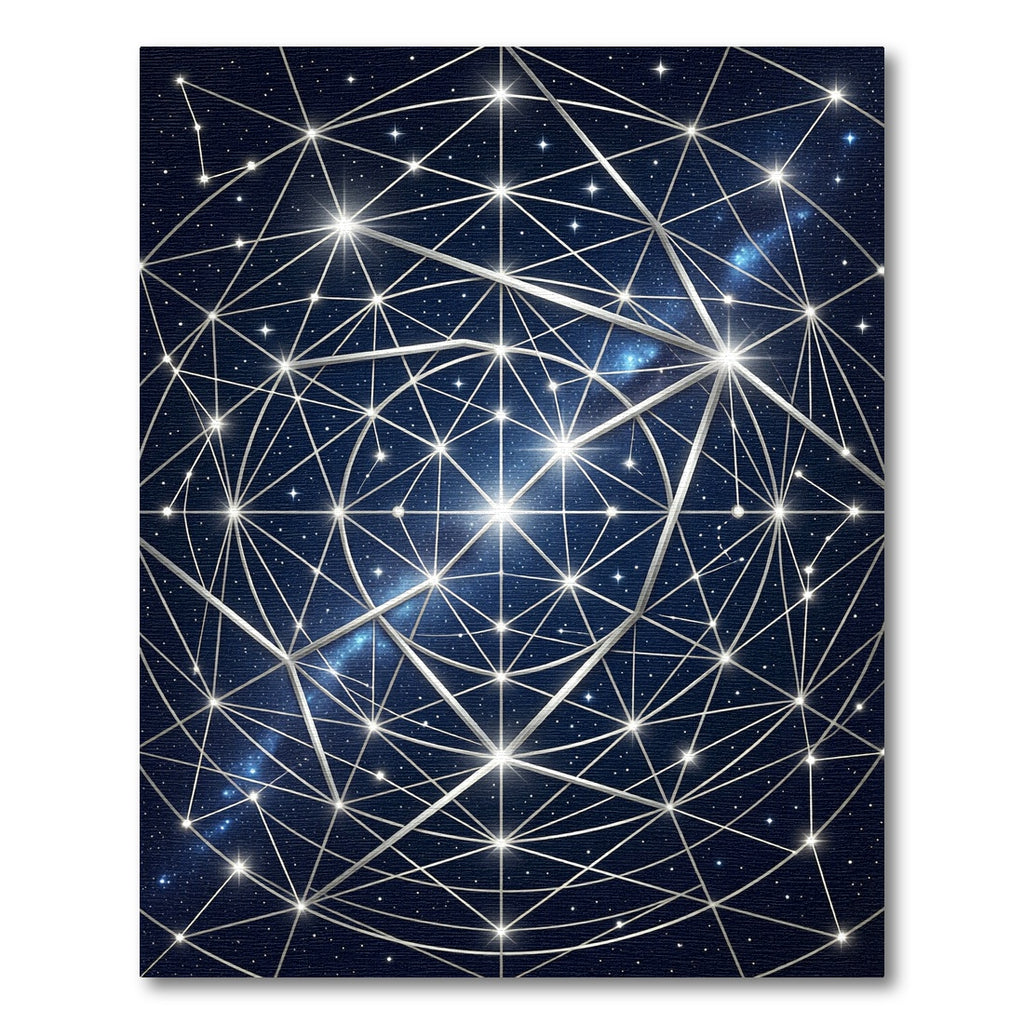 Celestial Geometric Starry Constellation Rug