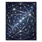 Celestial Geometric Starry Constellation Rug