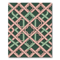 Sage and Rose Trellis Clover Lattice Rug