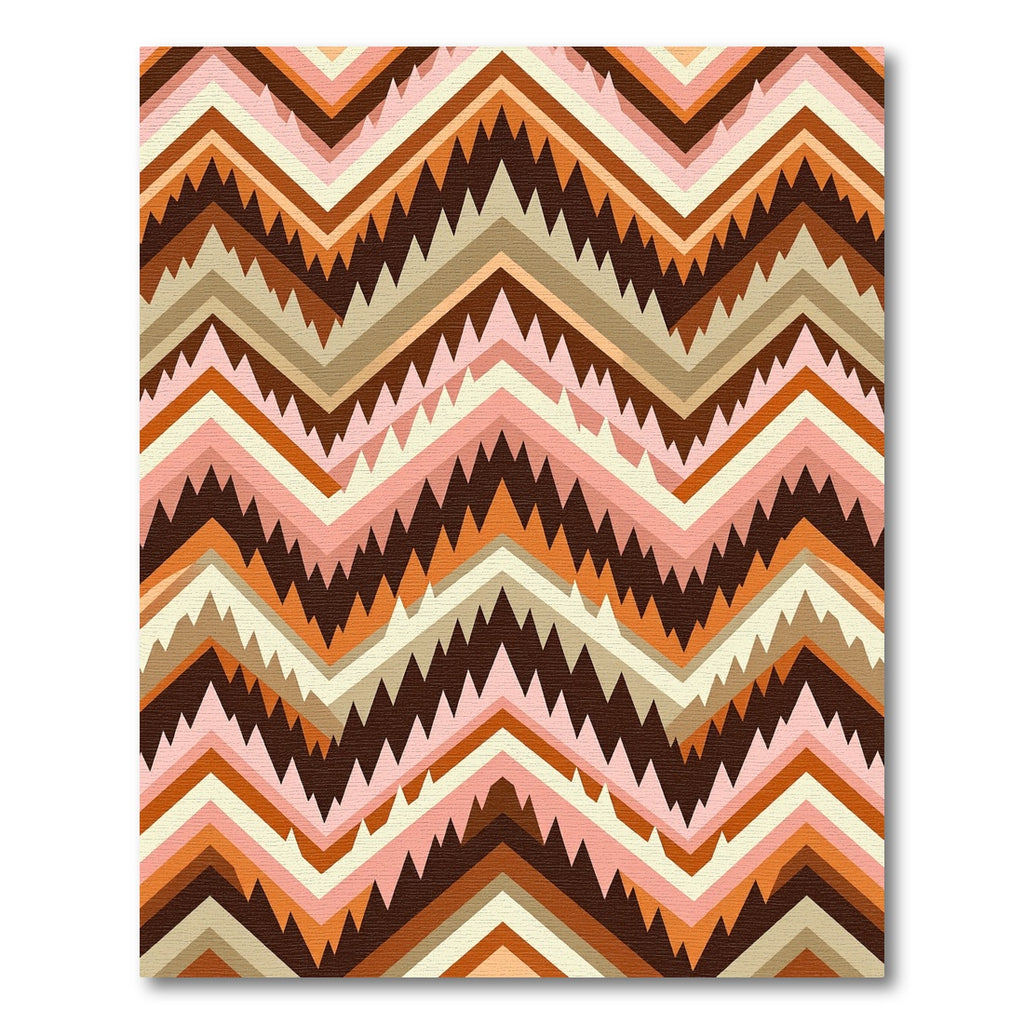 Earthy Boho Chevron Layers Rug