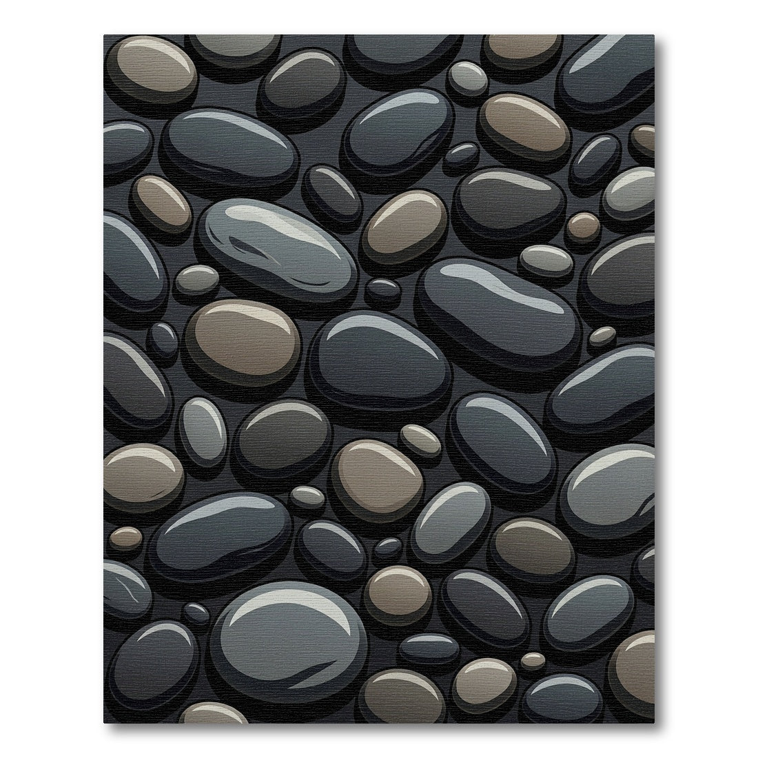 Smooth River Stone Texture Rug