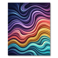 Vibrant Multicolored Flowing Abstract Wave Rug