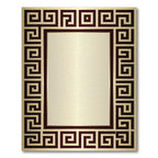Classic Gold And Burgundy Meander Rug