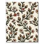 Coral Peach Blossom Branches Rug