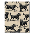 Classic Black Labrador Retriever Illustration Rug