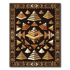 Golden Pyramid Collection Geometric Rug