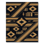 Golden Diamond Tribal Stripe Rug