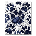 Ink Splatter Midnight Navy Paw Abstract Rug