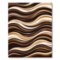 Brown Liquid Swirl Abstract Waves Rug