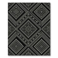 Black and Gray Geometric Diamond Rug