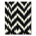 Black and Ivory Chevron Zigzag Rug