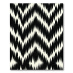 Black and Ivory Chevron Zigzag Rug