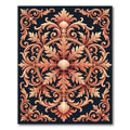 Ornate Copper Shell Acanthus Swirl Rug