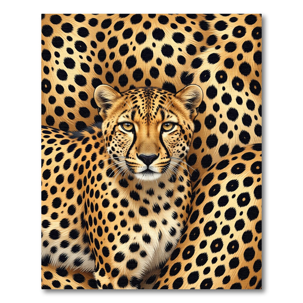 Golden Leopard Spot Animal Print Rug