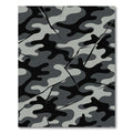 Modern Graphite And Slate Camouflage Rug