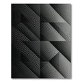 Modern Monochrome Carbon Fiber Geometric Rug