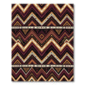 Earthy Geometric Zigzag Sunset Chevron Rug