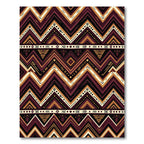 Earthy Geometric Zigzag Sunset Chevron Rug