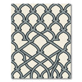Cream Gray Gothic Arch Lattice Rug