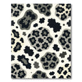 Black Gray Animal Print Spots Rug