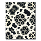 Black Gray Animal Print Spots Rug