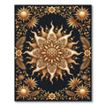 Golden Sun Floral Medallion Rug