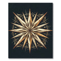 Celestial Gold Star Astral Compass Rug