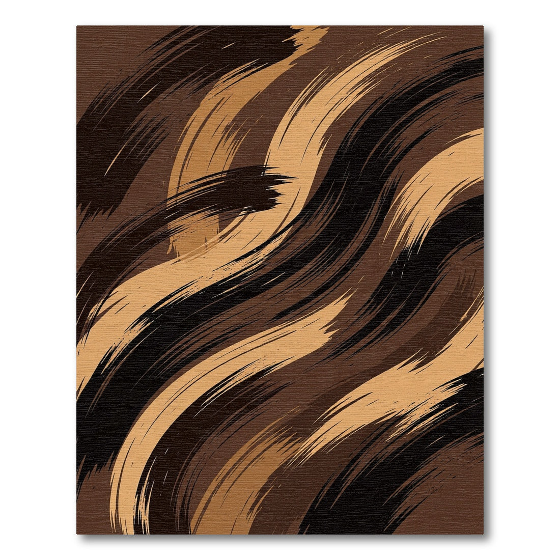 Earthy Abstract Brush Stroke Rug