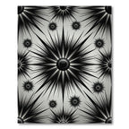 Radiant Black Starburst Geometric Rug