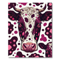 Duo Tone Pink Spots Cow Head Rug
