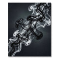 Black White Smoke Swirls Abstract Rug