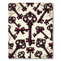 Victorian Burgundy Keys Bows Medallion Rug