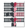 Broken Hearts Railroad Tracks Composition Rug