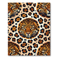 Exotic Golden Leopard Face Ochre Texture Rug