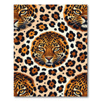 Exotic Golden Leopard Face Ochre Texture Rug