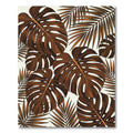 Bronze Tropical Monstera and Palm Fronds Rug