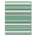 Contemporary Sage Forest Green Striped Rug