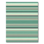 Contemporary Sage Forest Green Striped Rug