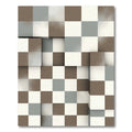 Neutral Toned Checked Composition Rug