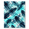 Abstract Teal Watercolor Ink Stroke Rug
