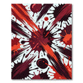 Crimson Red Splatter Burst Rug