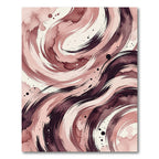 Faded Rose Watercolor Swirls Rug