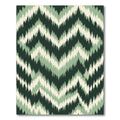 Earthy Green Jagged Chevron Rug