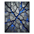 Cracked Gray Blue Lava Flow Rug