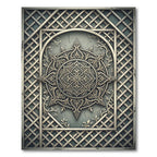 Ornate Gold Mandara Lattice Rug