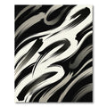 Modern Monochrome Abstract Ink Swirl Rug